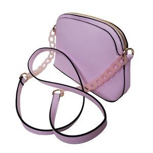 A NEW DAY Lavender Crossbody Bag Plastic Chain Mini Zipper Faux Leather